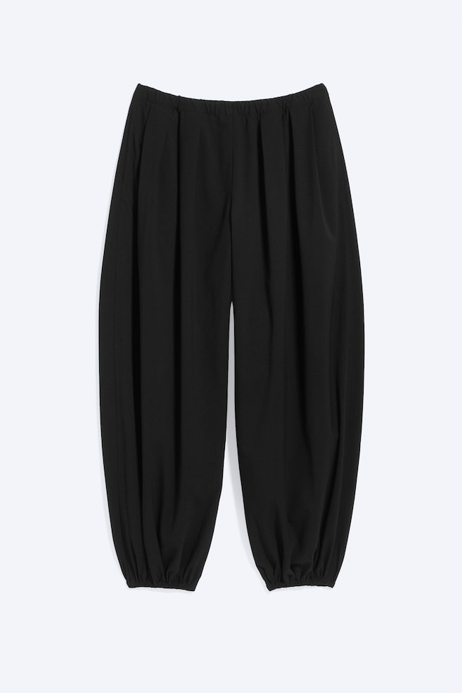 Ballonhose aus Anzugstoff - Schwarz/Dunkelgrau meliert - 1