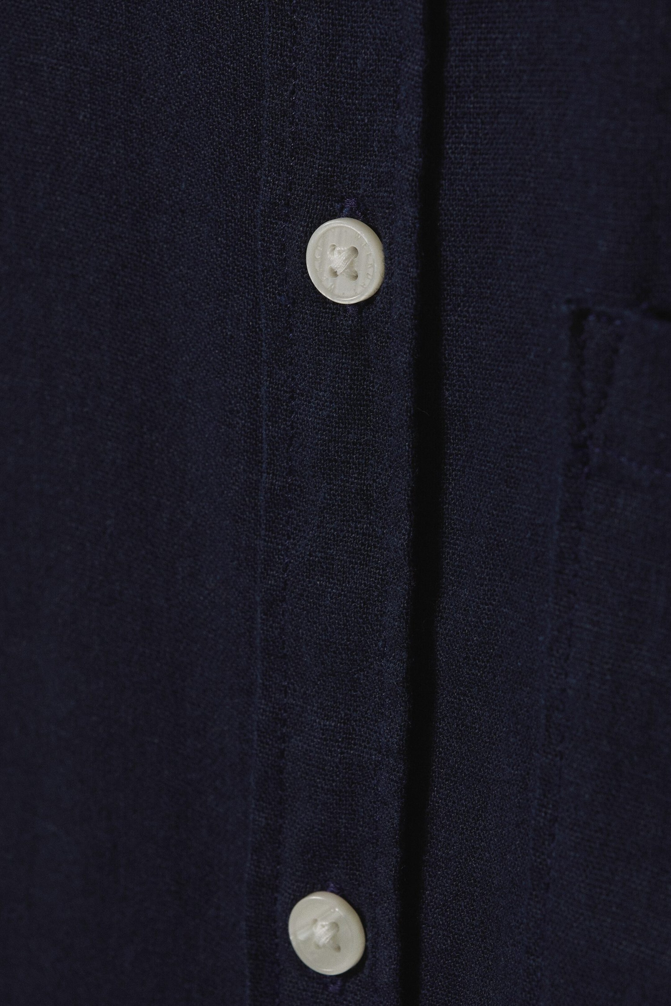 Bleu foncé - Chemise en lin à manches courtes Randy - 1