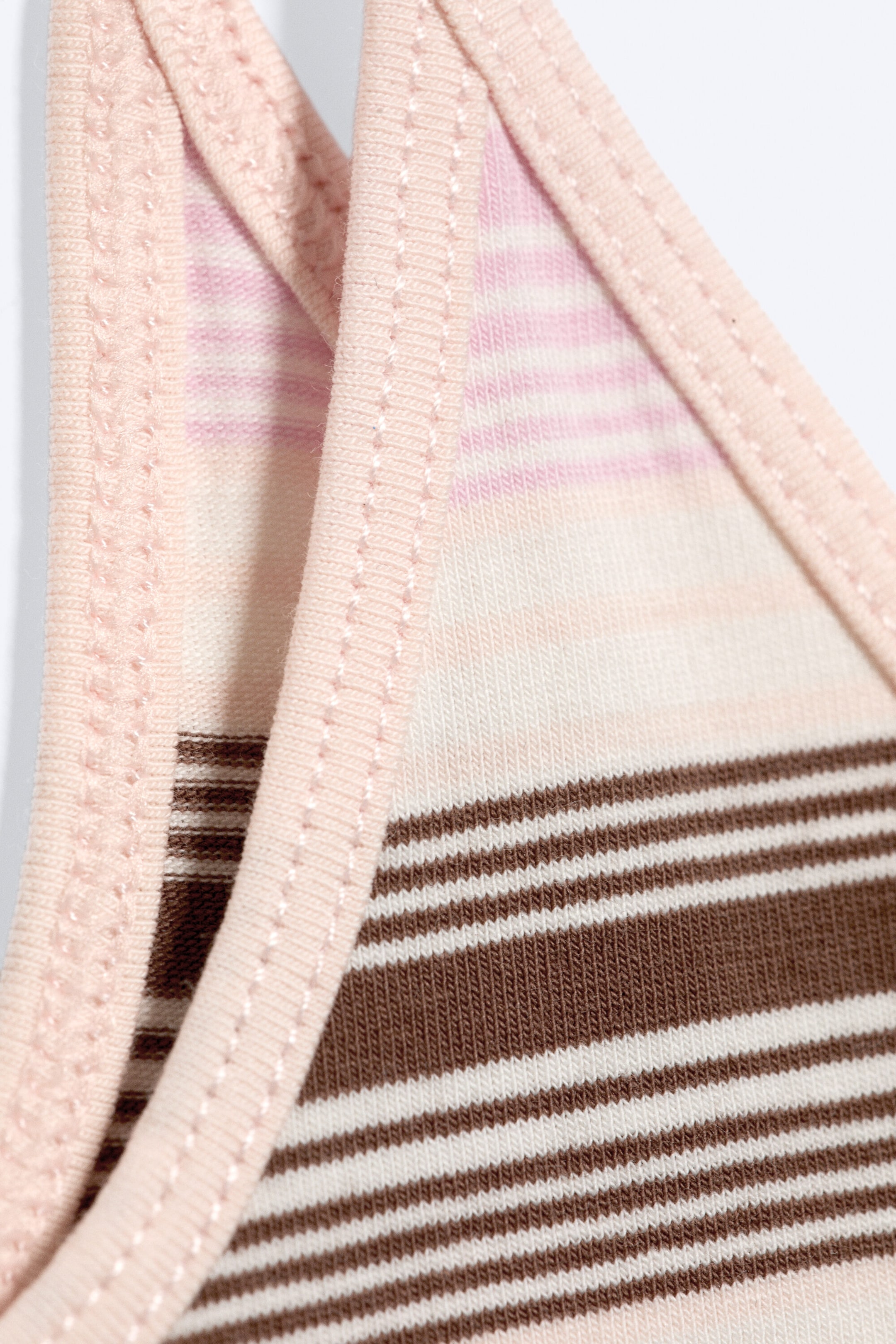 Roze/bruin gestreept - Tanktop met smalle bandjes - 4
