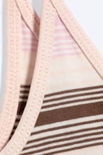 Roze/bruin gestreept - Tanktop met smalle bandjes - 4