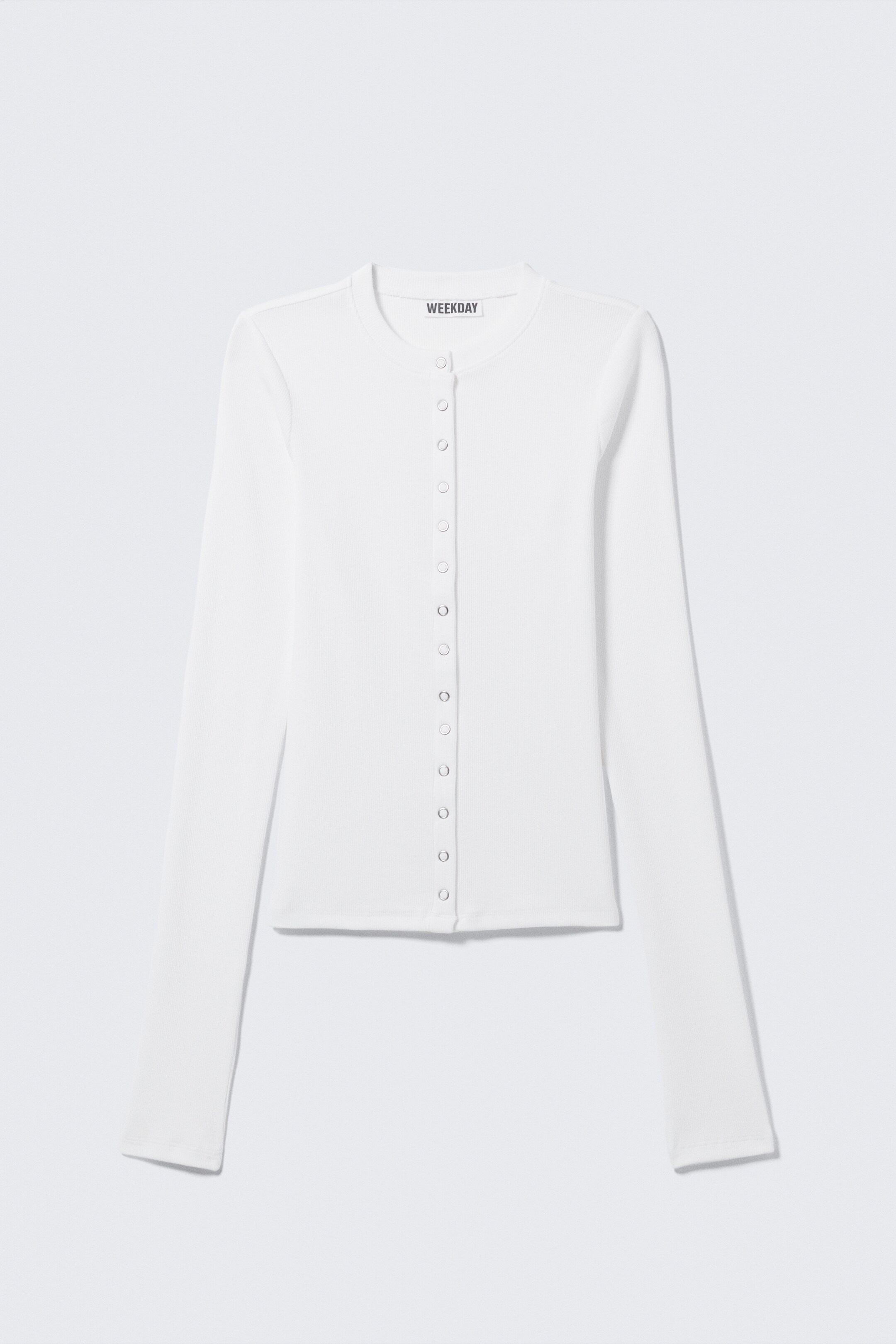 Agrandir l'image: Cardigan côtelé à manches longues - Blanc - FEMME | H&M CH 4