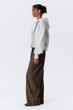 Mörk mullvad - Pinstripe - Låga kostymbyxor med vida ben - 2