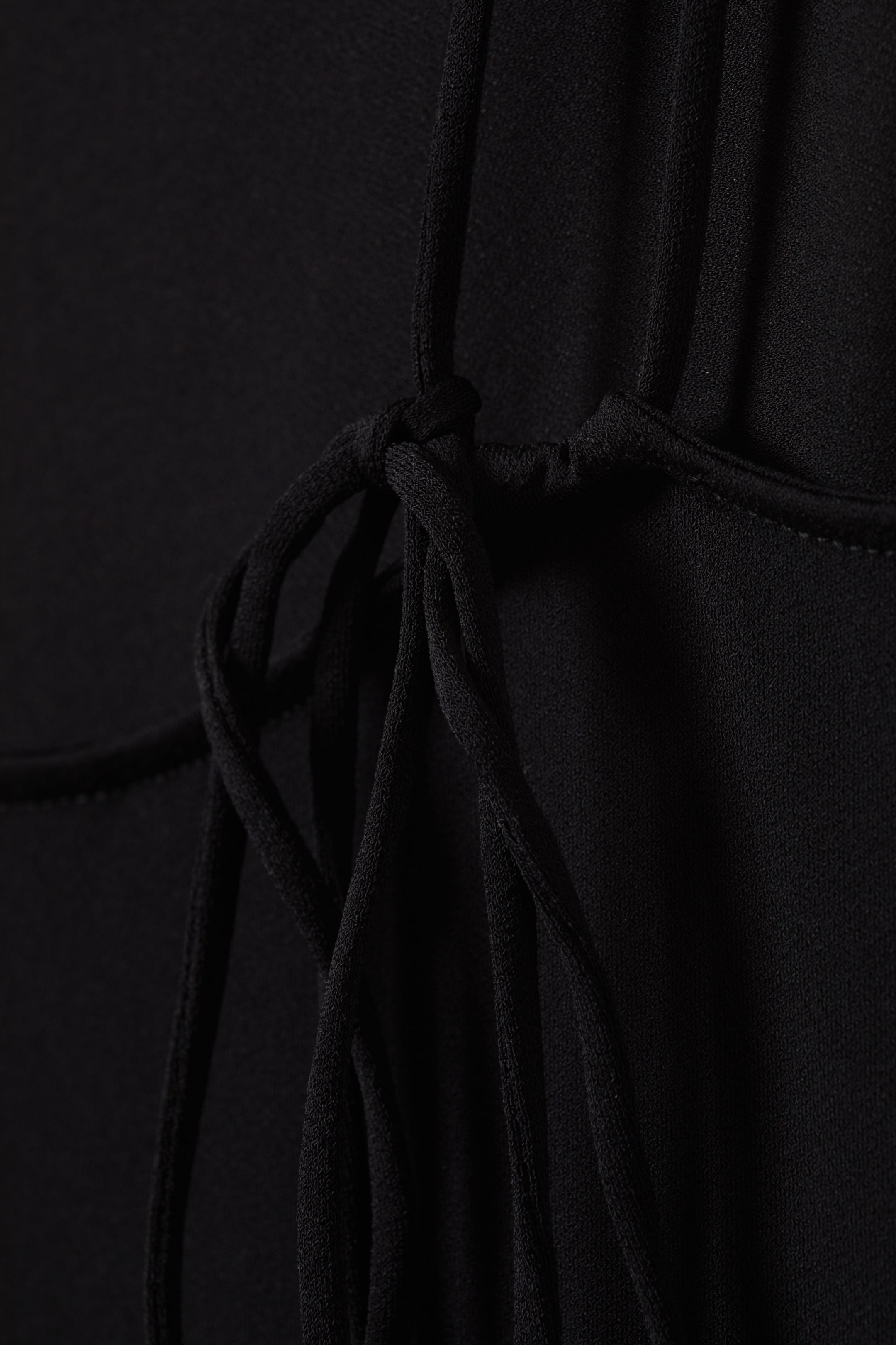 Svart - Ärmlös båtringad jersey-topp - 2