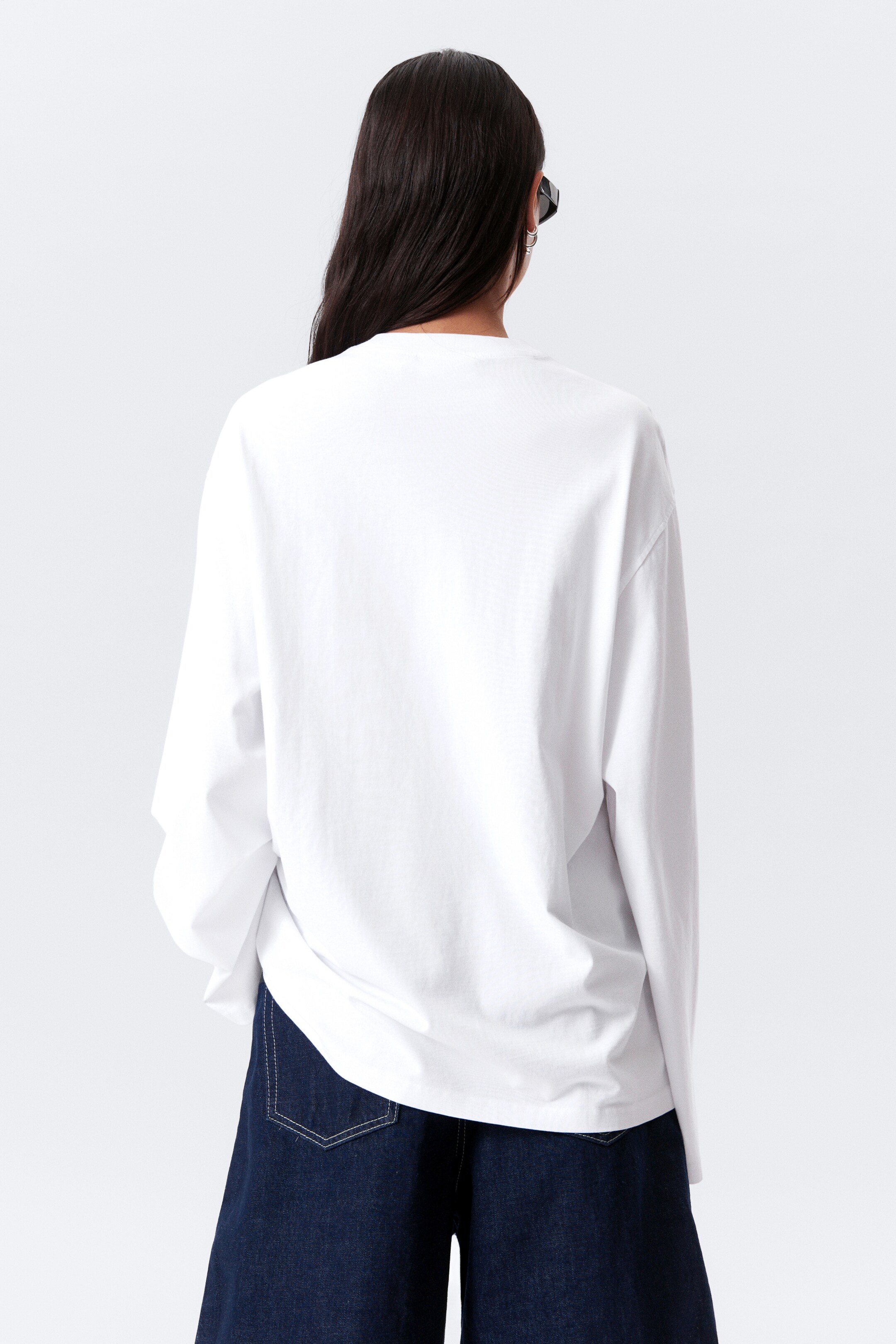 Agrandir l'image: T-shirt à manches longues oversize - Blanc - FEMME | H&M FR 3