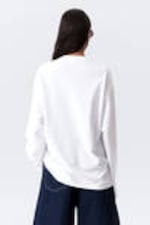 White - Oversized Long Sleeve T-shirt - 2