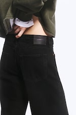 Tuned Black - Black - Paz Mid Rise Wide Jeans - 3