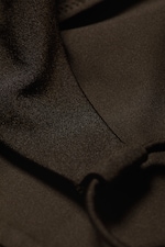 Dark Brown - Strappy Tie-Back Bikini Top - 2