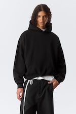 Zwart - Sweater met capuchon - Loose Fit - 0