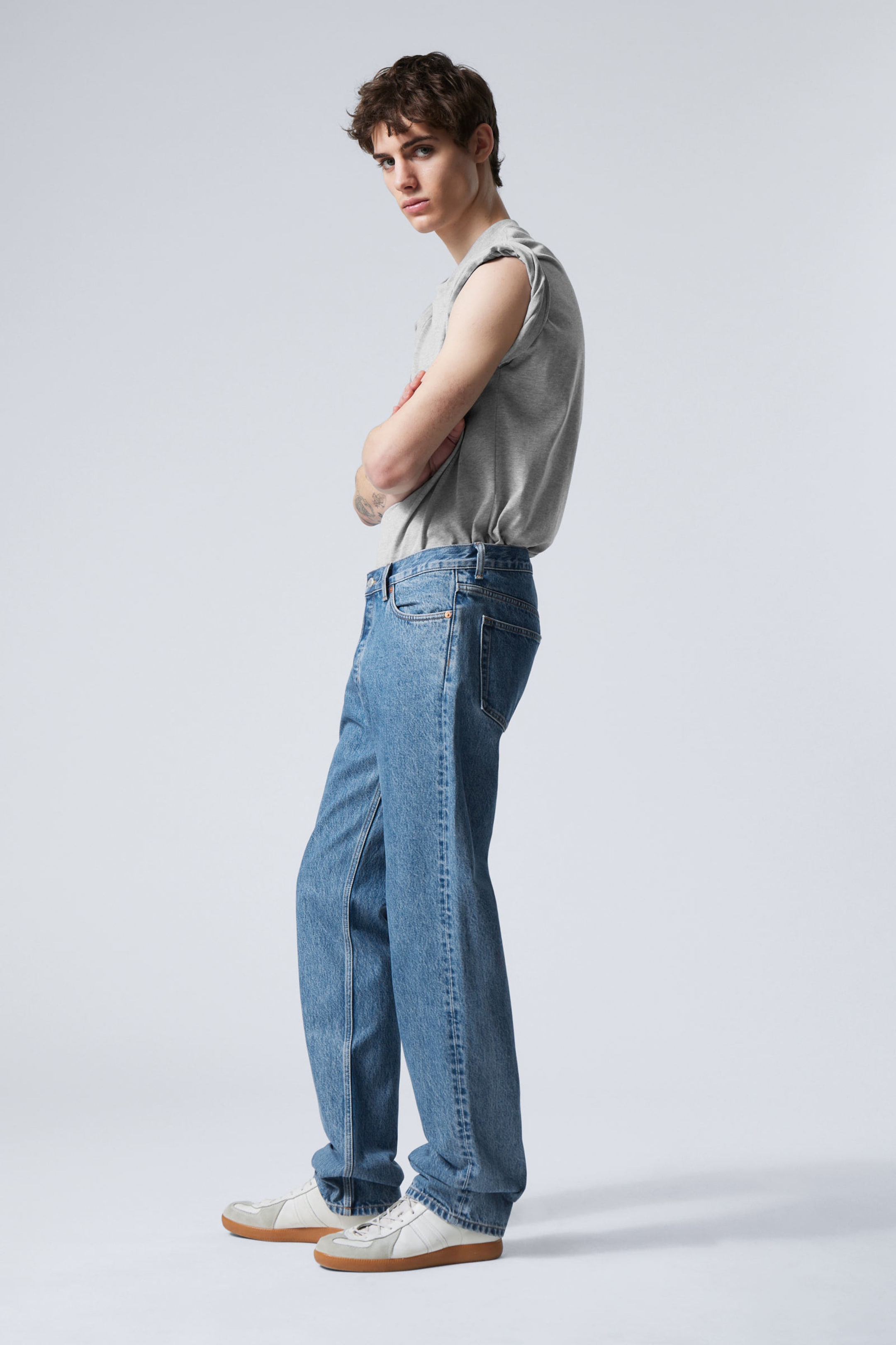 90s Blue - Medium Blue - Space Relaxed Straight Leg Jeans - 2