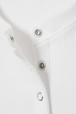 Weiß - Ribbed Long-Sleeved Cardigan - 4