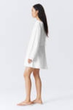 White - Cotton Poplin Tie-Detail Mini Dress - 2