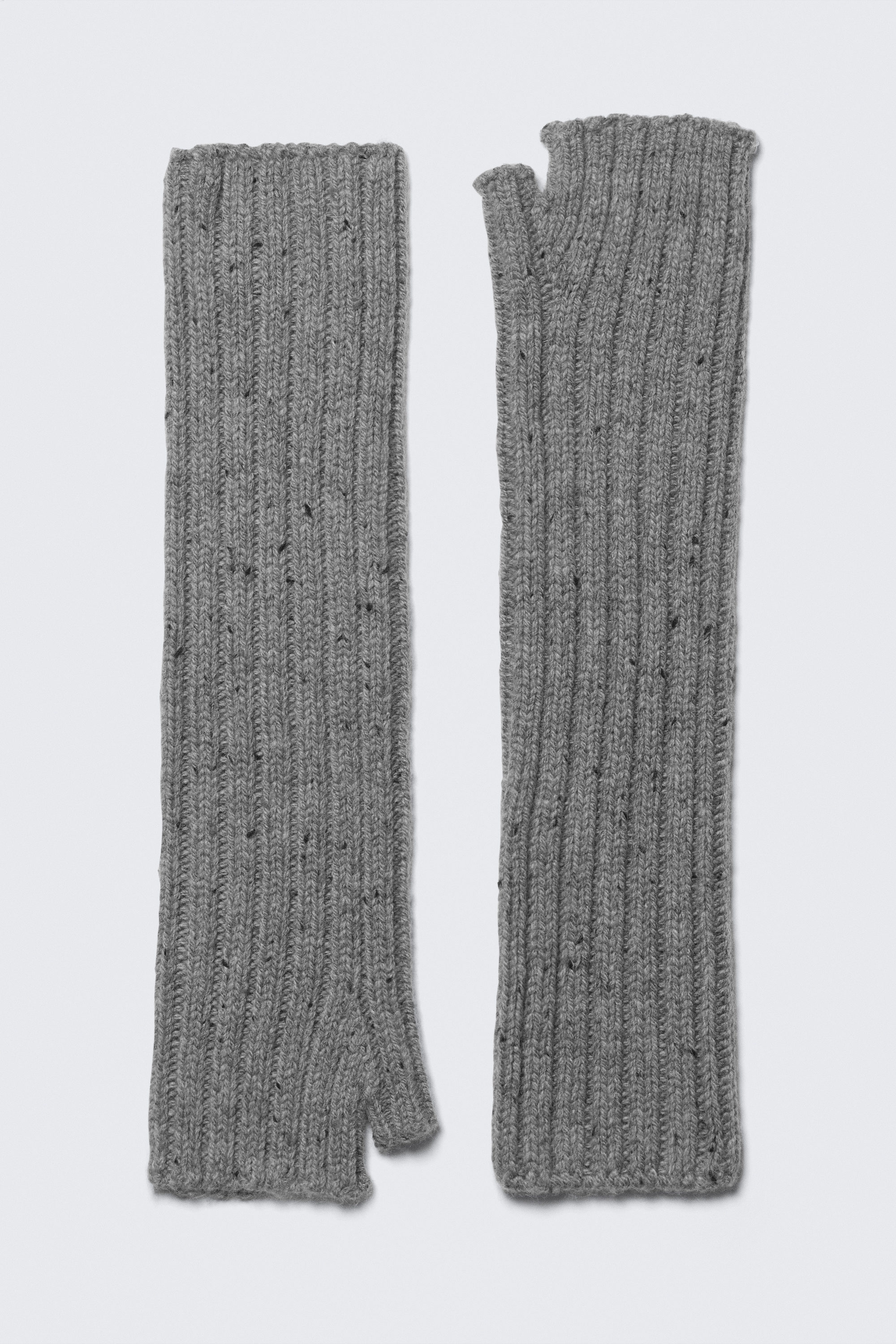 Grau meliert - Pulswärmer