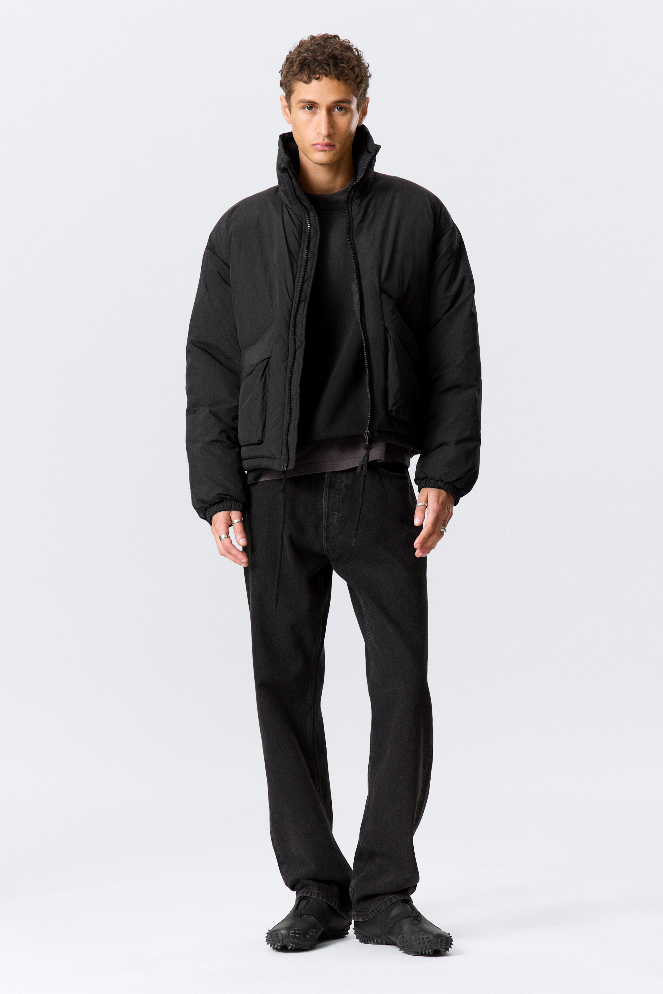 Agrandir l'image: Doudoune en nylon à cordon de serrage - Noir - HOMME | H&M CH 3