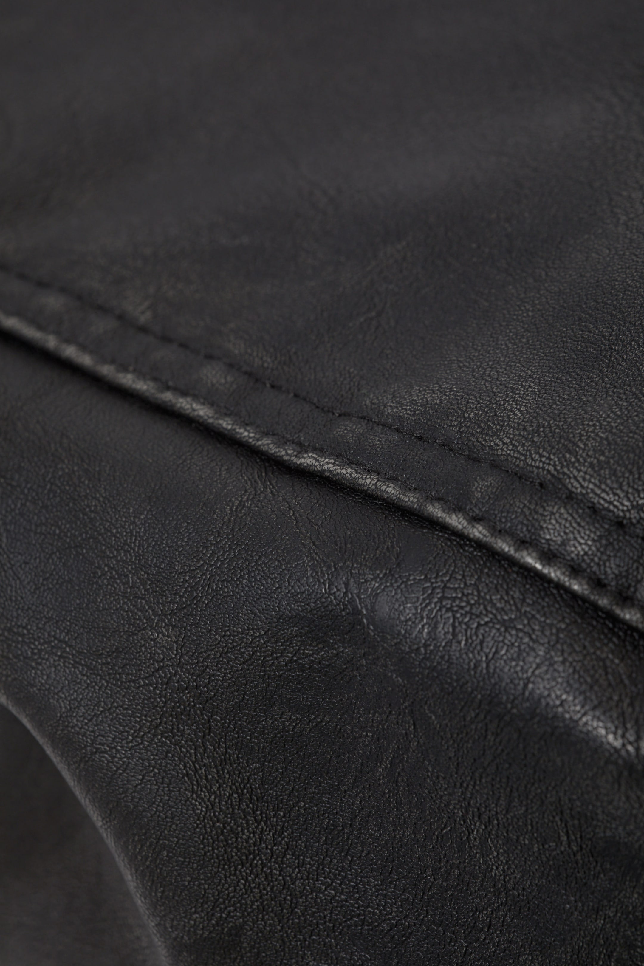 Dark - Medium Faux Leather Tote Bag - 1