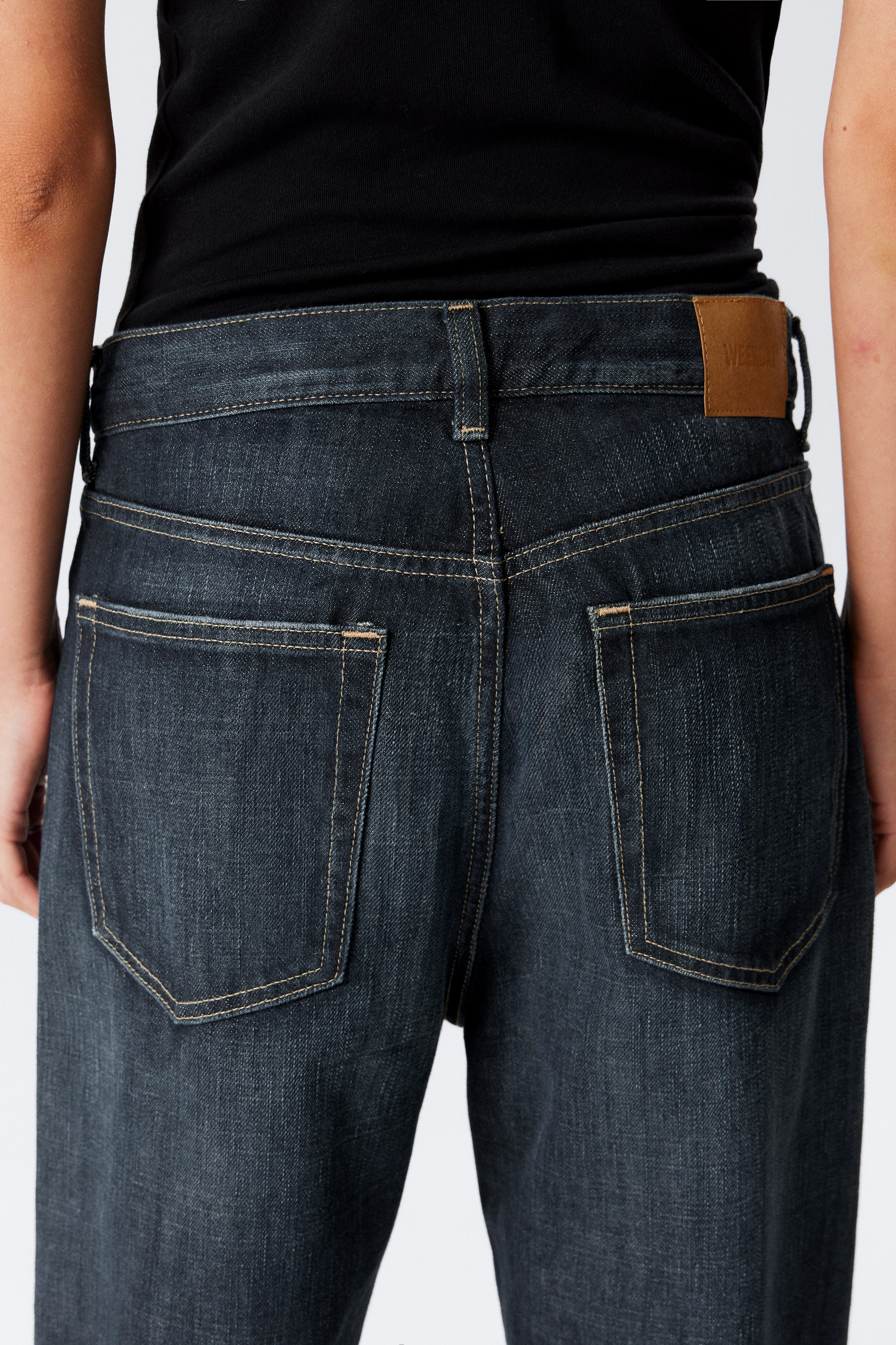 Deep Sea Blue - Dark Blue - Galaxy Loose Straight Leg Jeans - 9