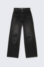 Verblasstes Schwarz - CM x LB Looser Black Crystallised Unisex Jeans - 8