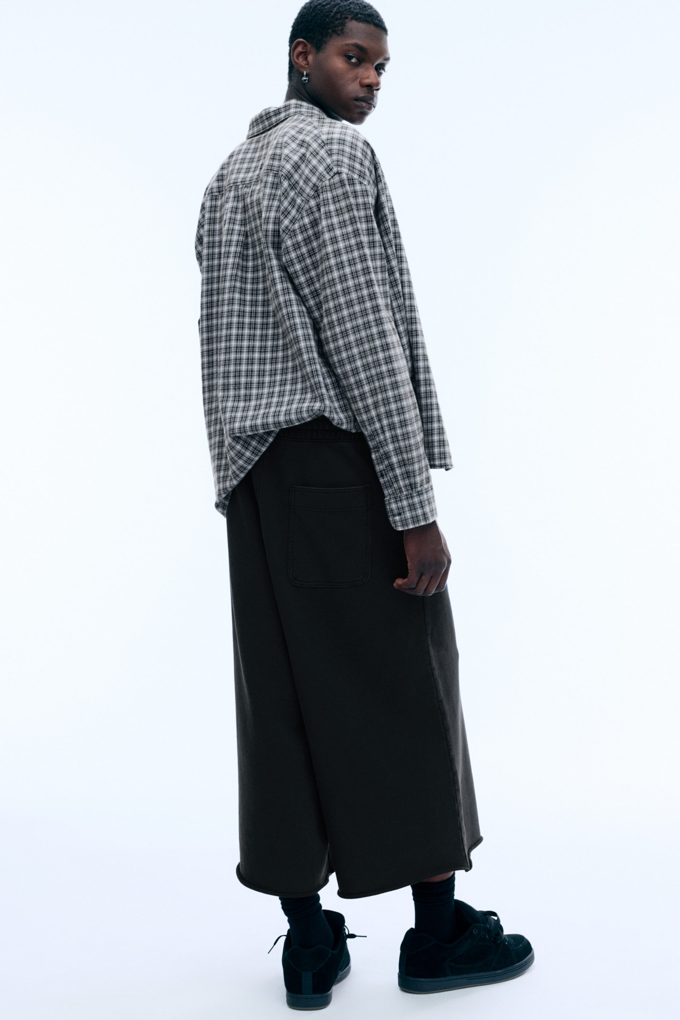 Washed Black - Pantalon de jogging baggy trois-quarts - 3