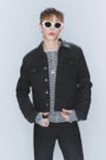 Beschichtetes Schwarz - CM x LB Schwarze, beschichtete Unisex-Jeansjacke - 3