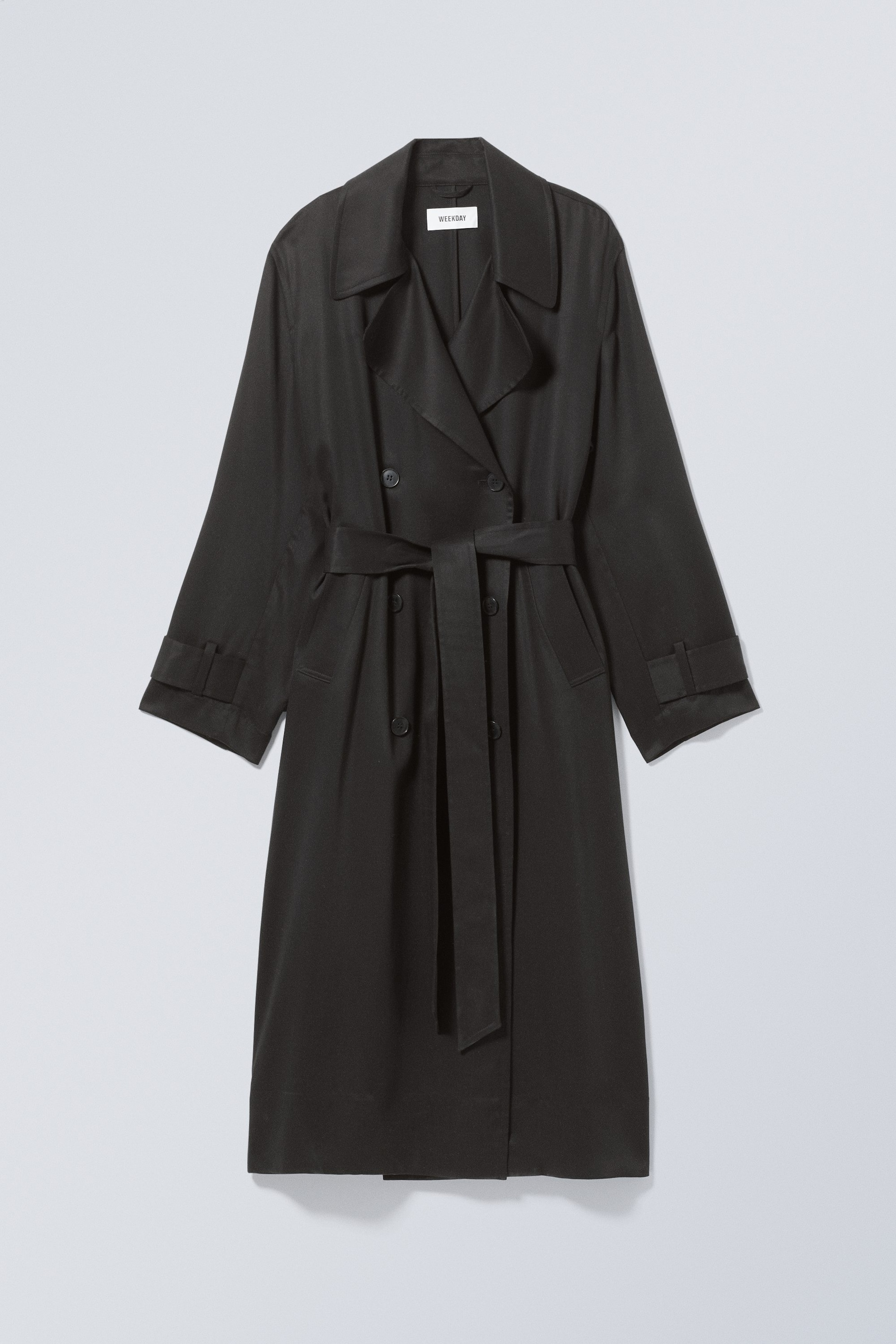 Black - Evelyn Relaxed Lyocell Trench Coat - 0