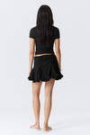 gathered mini skirt - Black | Weekday WW