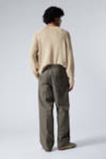 Dark Mole - Relaxed Fit Twill Suiting Trousers - 2