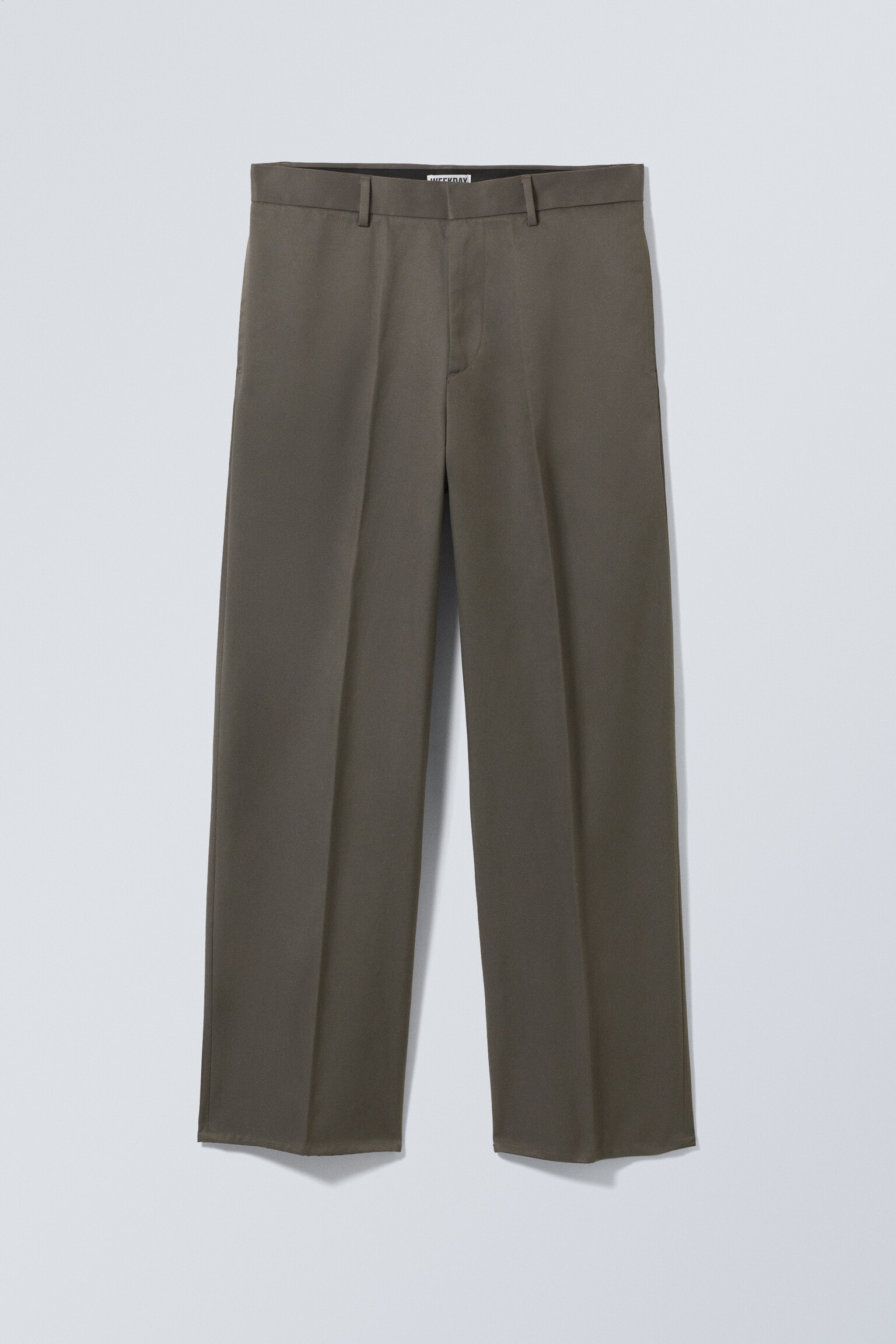 Pantalon de tailleur sergé coupe décontractée - Taupe foncé/Noir/Beige