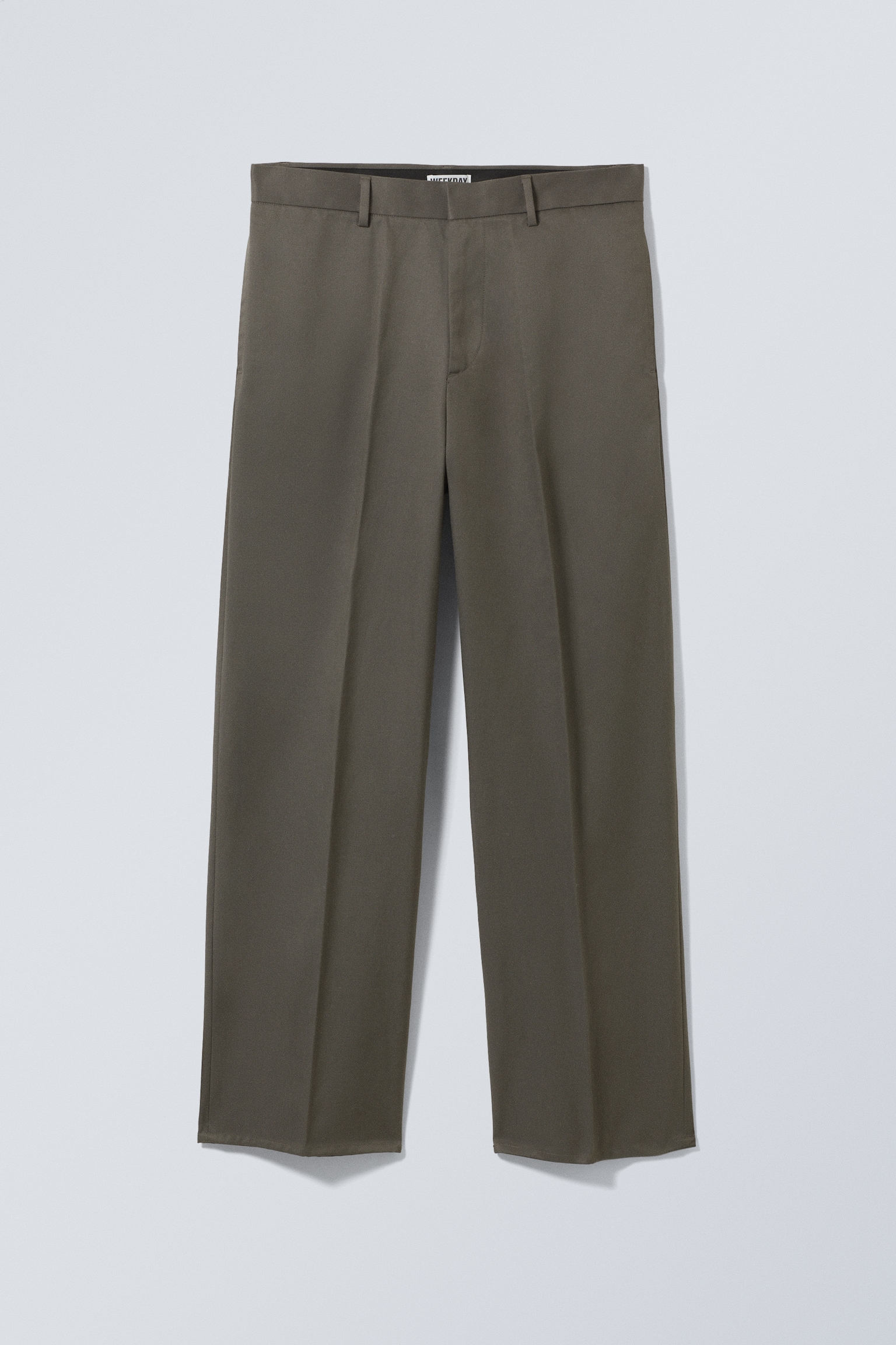 Pantalón de sarga de corte informal - Topo oscuro/Negro/Beige