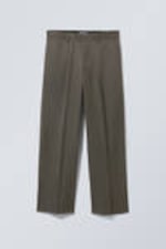 Dark Mole - Relaxed Fit Twill Suiting Trousers - 3