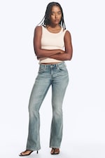 Gloria Blue - Bleu moyen - jean bootcut skinny taille basse Hour - 0