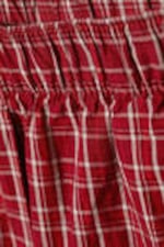 Checked Red - Relaxed Boxer Cotton Shorts - 4