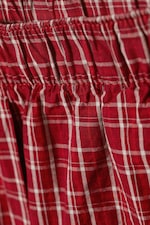 Rutig Röd - Avslappnade boxershorts i bomull - 1