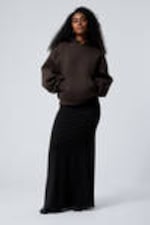 Dark Brown - Oversized Scuba Hoodie - 1