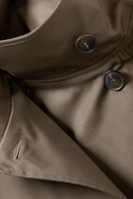 Gris cendré - Trench court oversize à col cheminée - 8