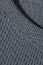 Gris foncé - Tee-shirt côtelé près du corps - 1