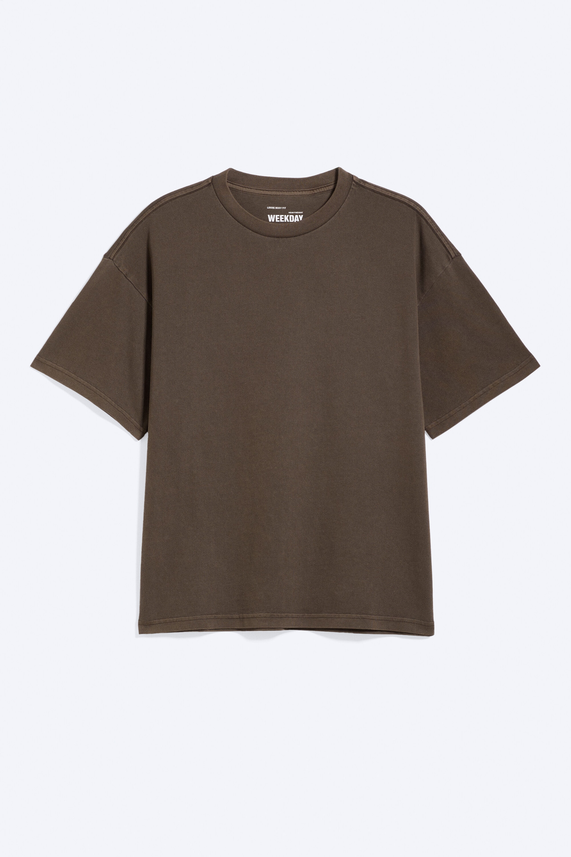 Washed Dark Brown - Loose Boxy T-shirt - 3