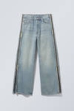 Seventeen Blue - Mittelblau - Nebula Loose Wide Leg Zip Jeans - 5