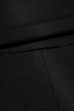 Schwarz - Flared Pyjamahose mit mittelhohem Bund - 1
