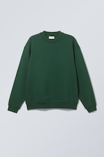 Dunkelgrün - Schweres Sweatshirt mit relaxter Passform - 0