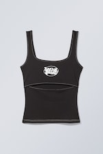 Svart - Topp Quick med cutout - 0