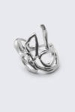 Silver - Organic Shaped Ring - 0