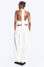 Weiß - Ballonhose aus Baumwolle - 3