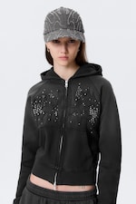 Noir délavé brodé - Casquette de baseball en toile de coton usée - 0