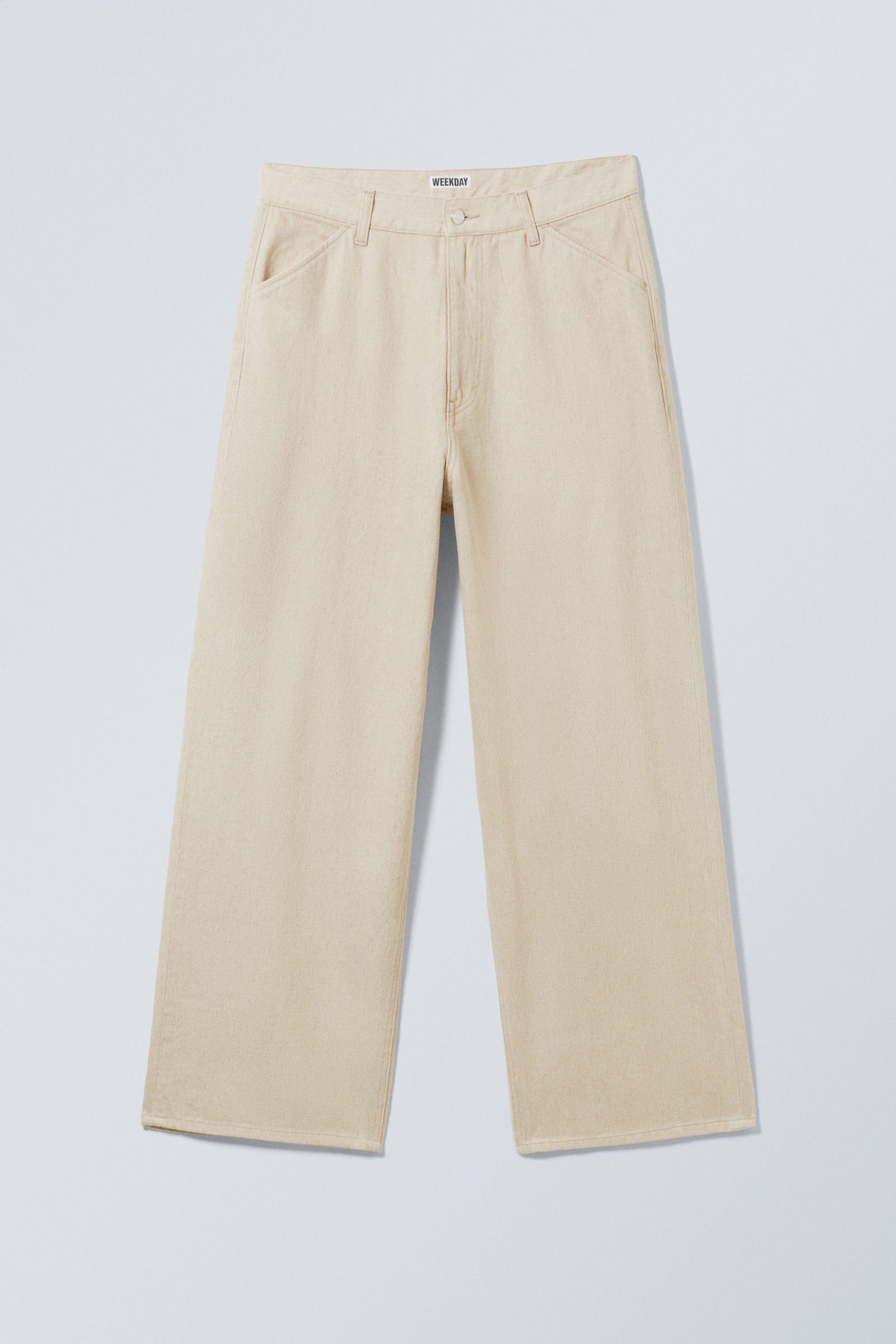 Ecru - Astro Loose Baggy Leg Linen-Blend Trousers - 10