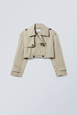 Gedecktes, helles Khaki - Trenchcoat Isolde - 0