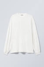 White - Long-Sleeved Oversized Printed T-shirt - 0