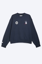 Dark Blue - TOFFS Boxy Football Sweatshirt - 4