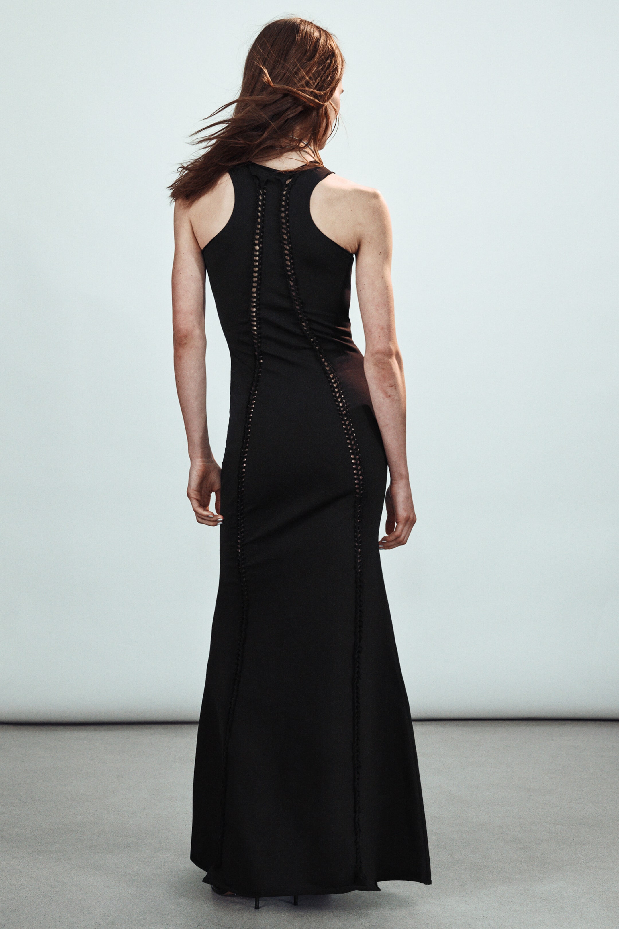 Black - Jersey Knot Dress - 3