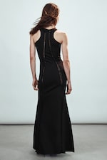 Black - Jersey Knot Dress - 3