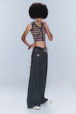 Blue Rinse - Dark Blue - Poser Regular Waist Loose Wide Jeans - 1