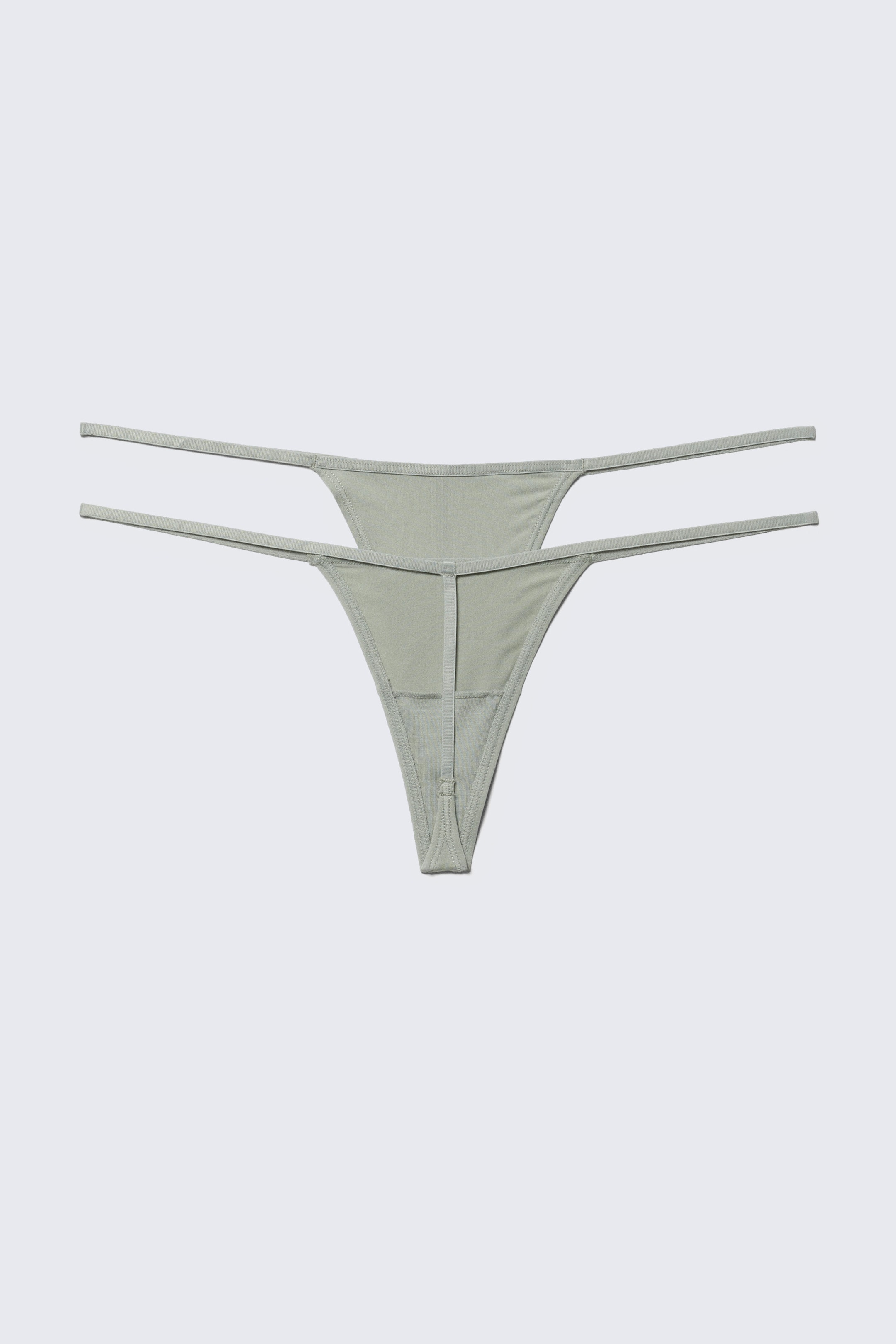Ljus khakigrön - 2-pack minimala stringtrosor - 2